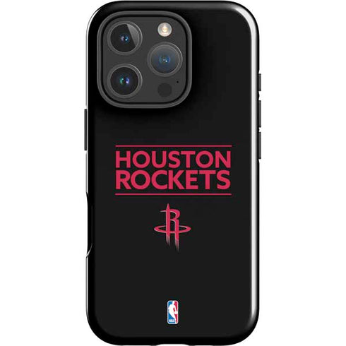 NBA Houston Rockets Standard - Black iPhone 16 Pro Impact Case